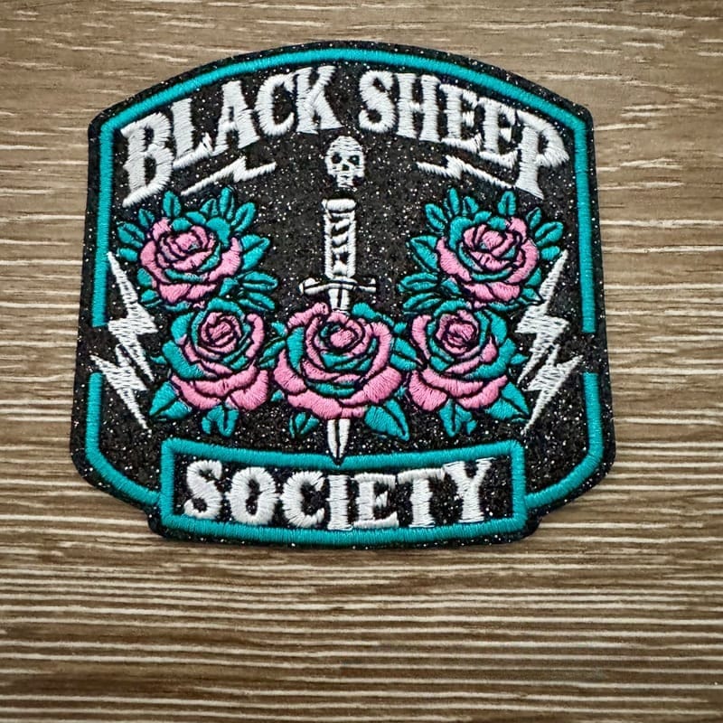 On A Whim Hats Black Sheep Society Iron-On Patch