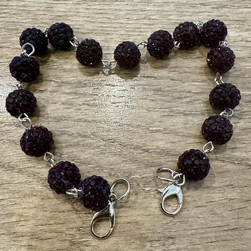 On A Whim Hats Blackberry Sparkly Hat Chain