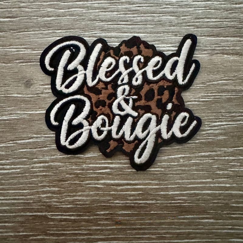On A Whim Hats Blessed and Boujee Iron-On Patch
