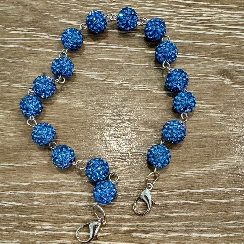 On A Whim Hats Blue Sparkly Hat Chain