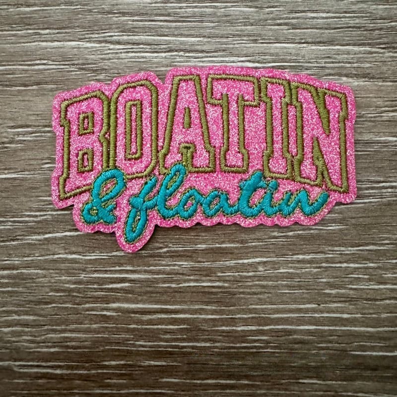On A Whim Hats Boatin' and Floatin' Iron-On Patch
