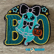 On A Whim Hats Boo Iron-On Patch