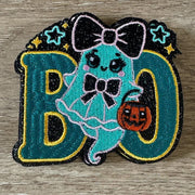 On A Whim Hats Boo Iron-On Patch