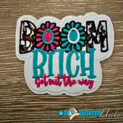 On A Whim Hats Boom Iron-On Patch