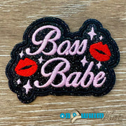 On A Whim Hats Boss Babe Embroidered Iron-On Patch
