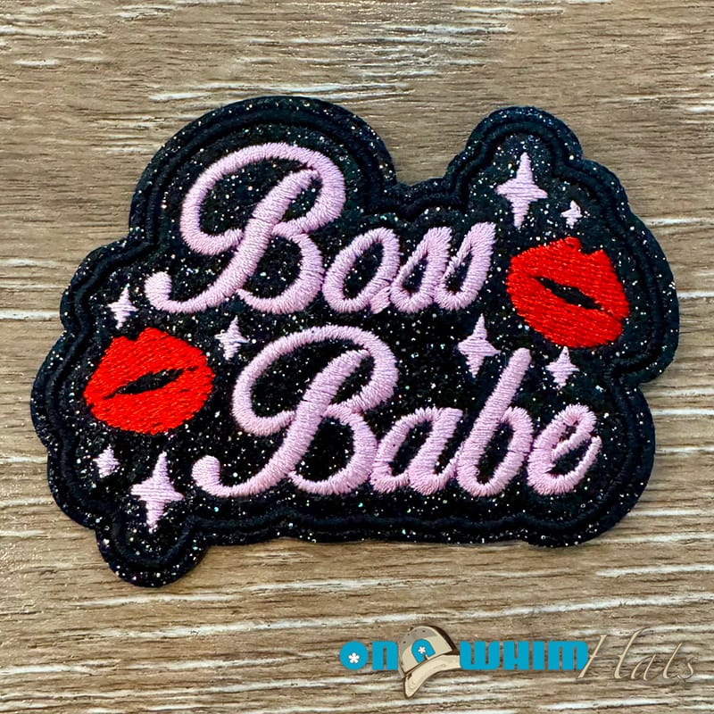 On A Whim Hats Boss Babe Embroidered Iron-On Patch