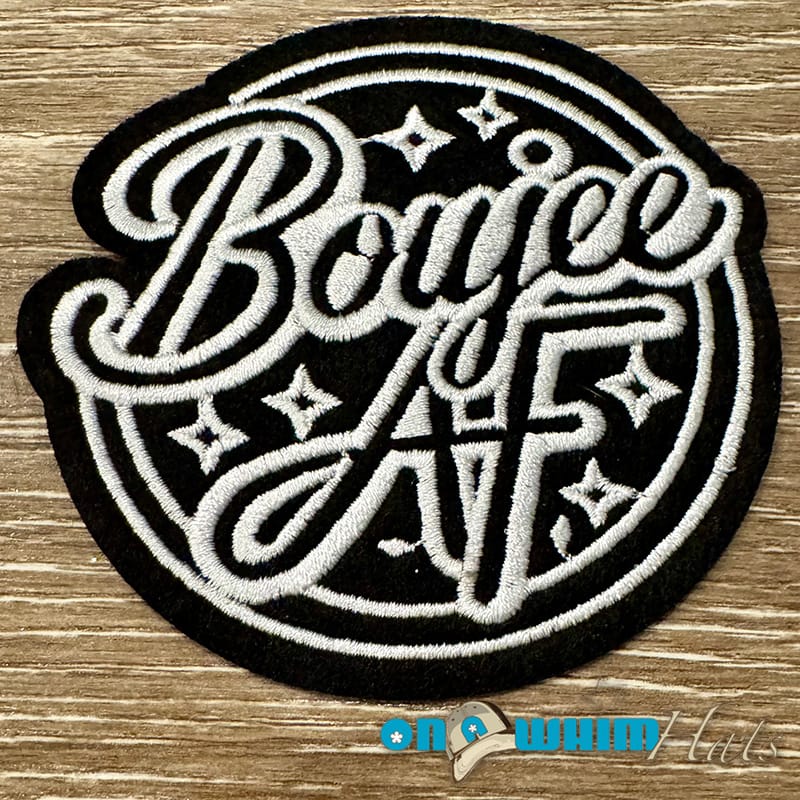 On A Whim Hats Boujee AF Embroidered Iron-On Patch