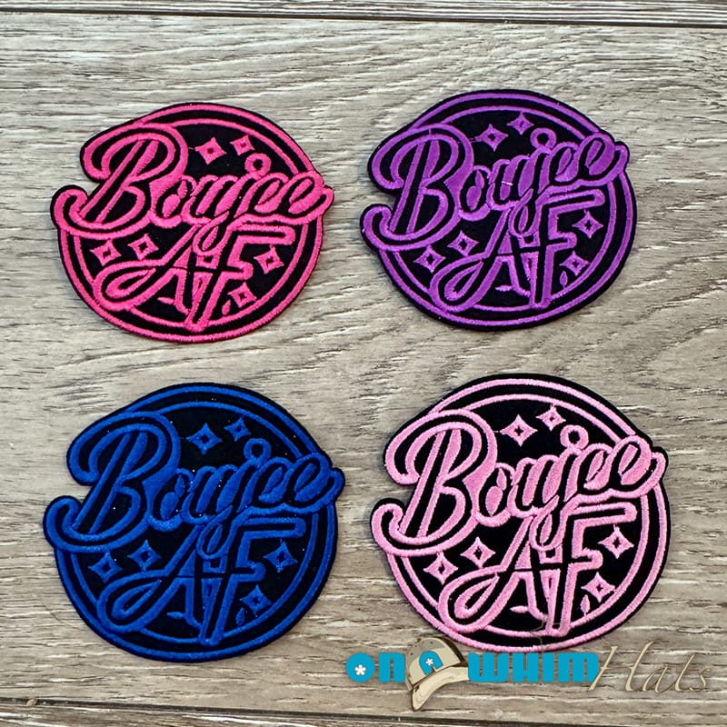 On A Whim Hats Boujee AF Iron-On Patch