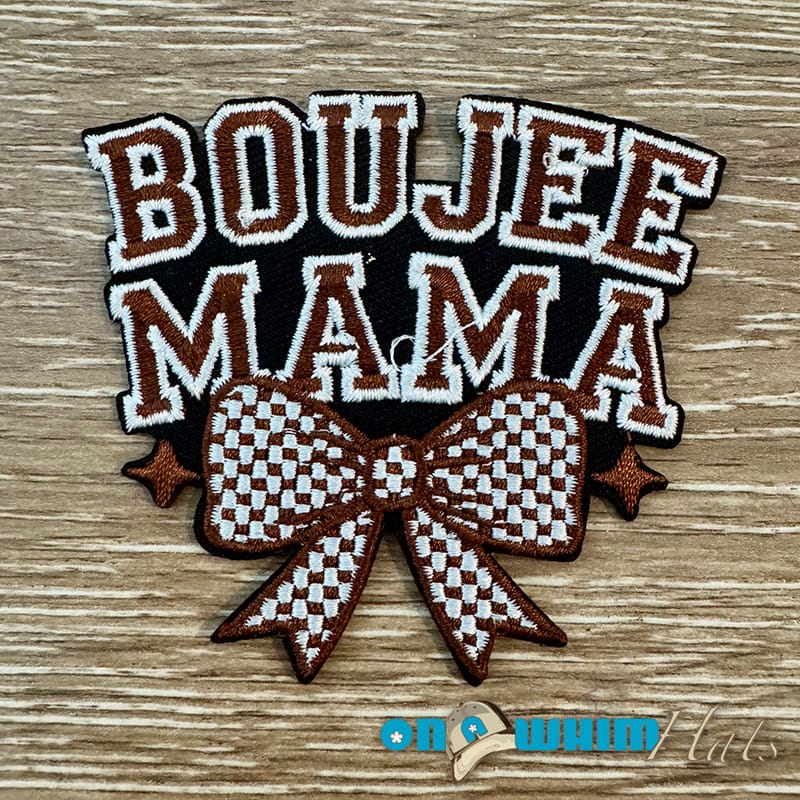 On A Whim Hats Boujee Mama Iron-On Patch