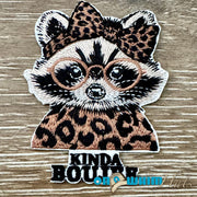 On A Whim Hats Boujee Raccoon Iron-On Patch