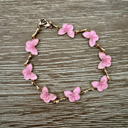 On A Whim Hats Pink Butterfly Link Bracelet