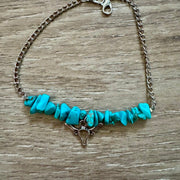 On A Whim Hats Longhorn Turquoise Chip Hat Chain