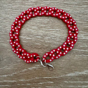 On A Whim Hats Red Rhinestone Chain Bracelet