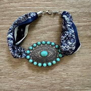 On A Whim Hats Scarf Concho Bracelet (Assorted Prints)