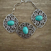 On A Whim Hats Turquoise Filigree Bracelet