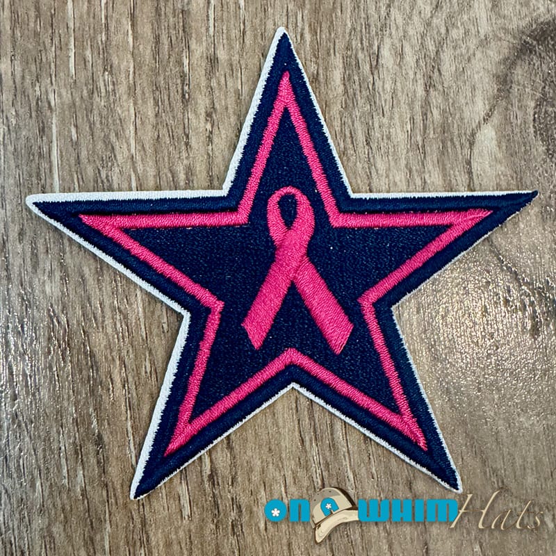 On A Whim Hats Breast Cancer Awareness Iron-On Patch