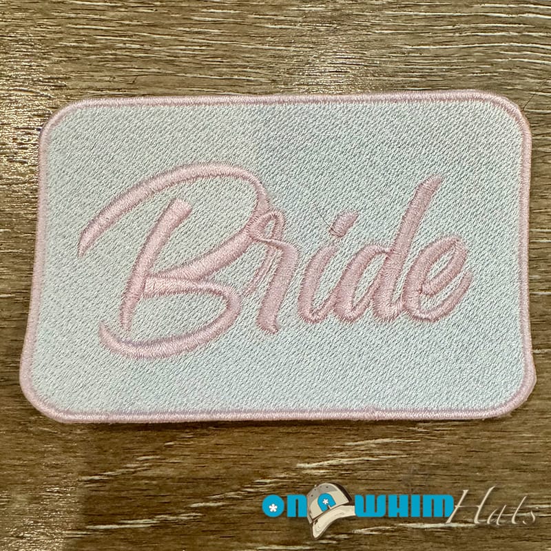 On A Whim Hats Bride Iron-On Patch
