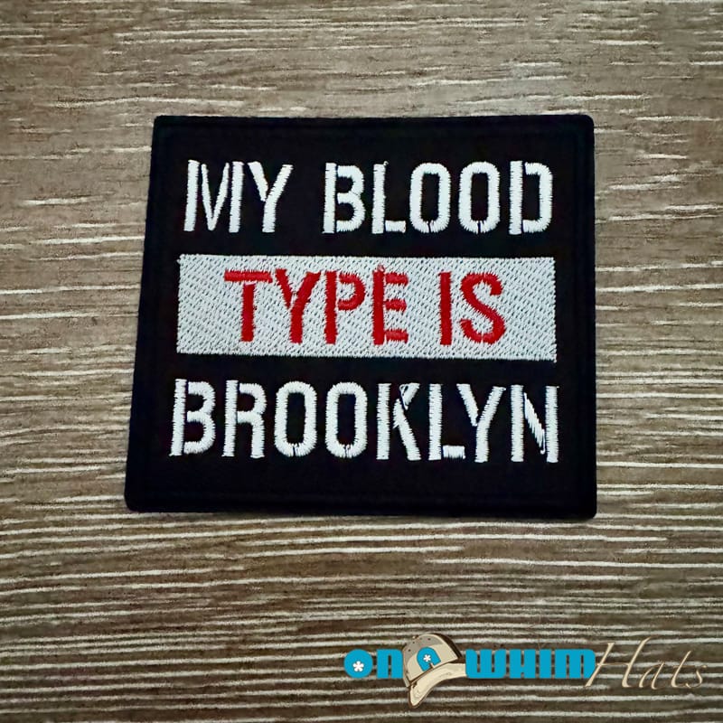 On A Whim Hats Brooklyn Iron-On Patch