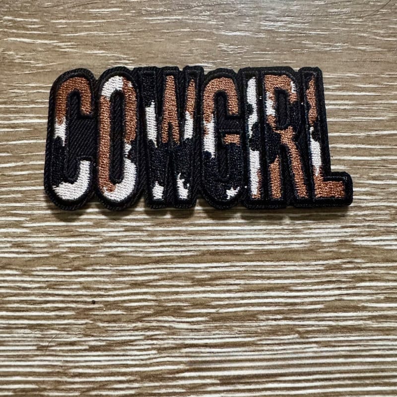 On A Whim Hats Brown Cowgirl Iron-On Patch