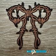 On A Whim Hats Brown Western Bow Iron-On Patch