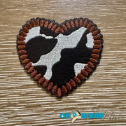 On A Whim Hats Brown Western Style Heart Iron-On Patch