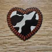 On A Whim Hats Brown Western Style Heart Iron-On Patch