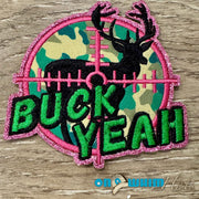 On A Whim Hats Buck Yeah Embroidered Iron-On Patch