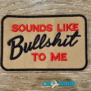 On A Whim Hats Bullsh*t Embroidered Iron-On Patch
