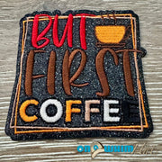 On A Whim Hats But First Coffee Iron-On Patch