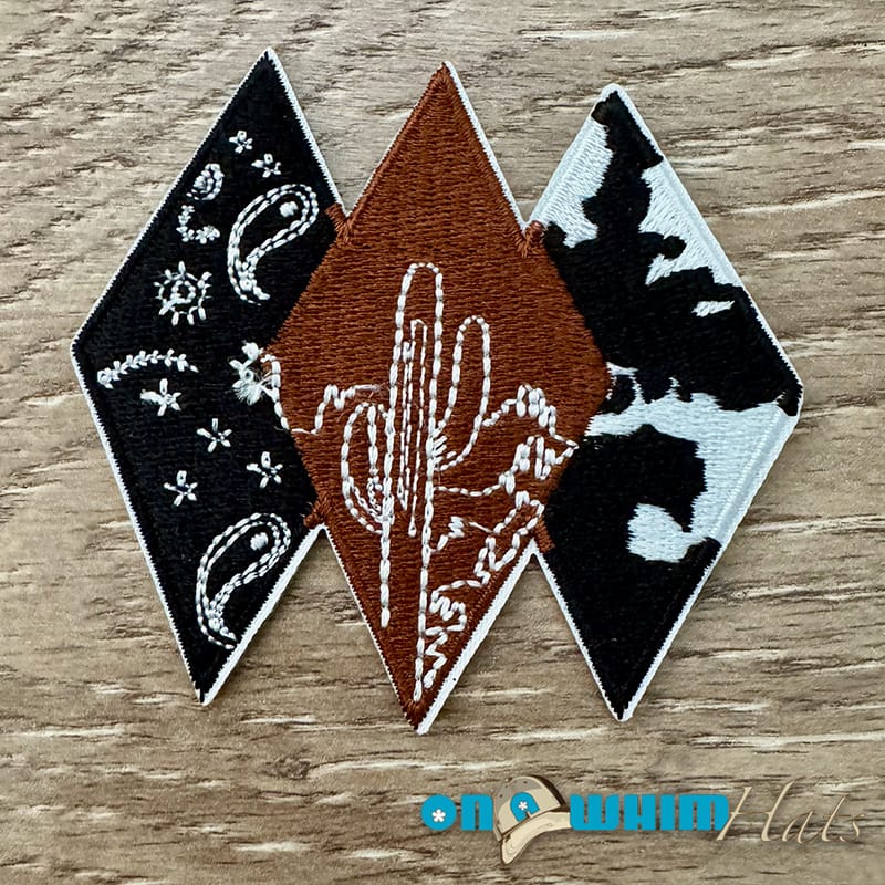 On A Whim Hats Cactus Bandana Iron-On Patch