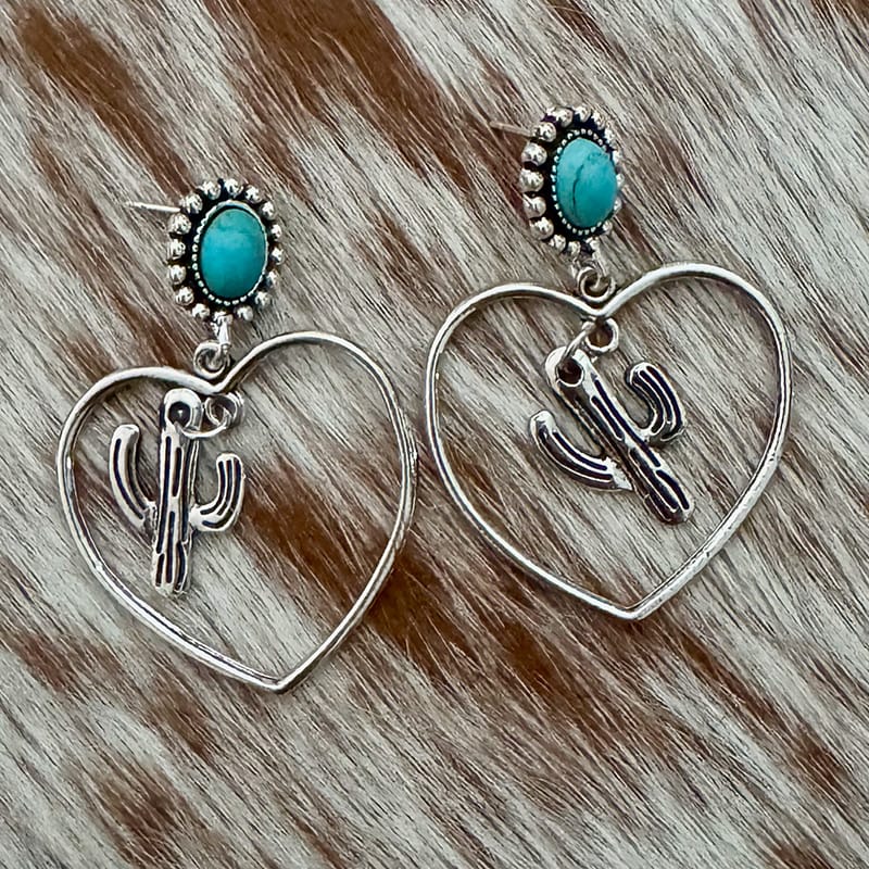 On A Whim Hats Cactus Cowgirl Earrings