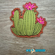 On A Whim Hats Cactus Leather Iron-On Patch