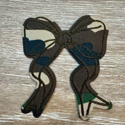 On A Whim Hats Camo Bow Iron-On Patch