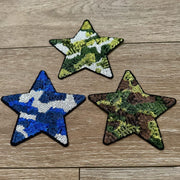 On A Whim Hats Camo Star Iron-On Patch