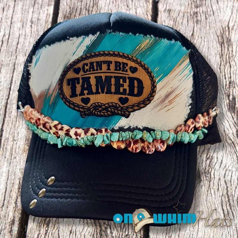 On A Whim Hats Can't Be Tamed Handmade Trucker Hat