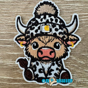 On A Whim Hats Carhart Highland Cow Iron-On Patch