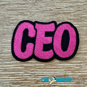 On A Whim Hats CEO Iron-On Patch