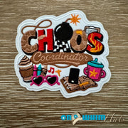 On A Whim Hats Chaos Coordinator Iron-On Patch