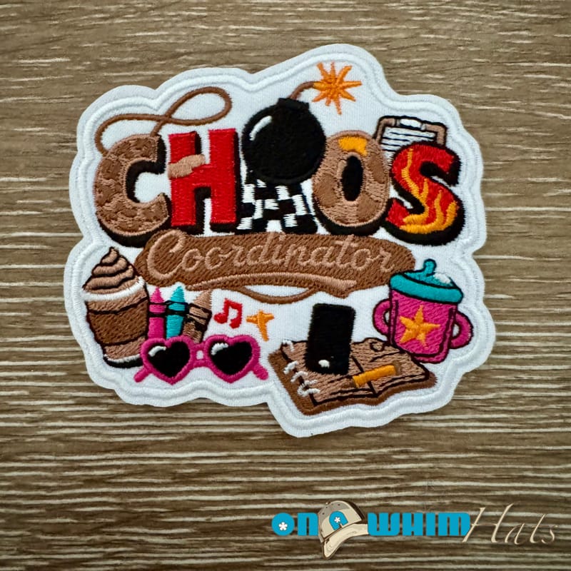 On A Whim Hats Chaos Coordinator Iron-On Patch