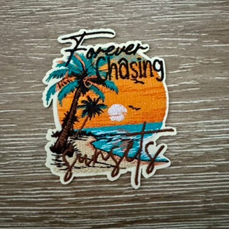 On A Whim Hats Chasing Sunsets Iron-On Patch