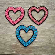 On A Whim Hats Checkered Heart Iron-On Patch