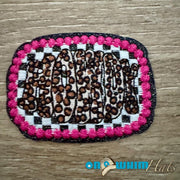 On A Whim Hats Checkered Howdy Iron-On Patch