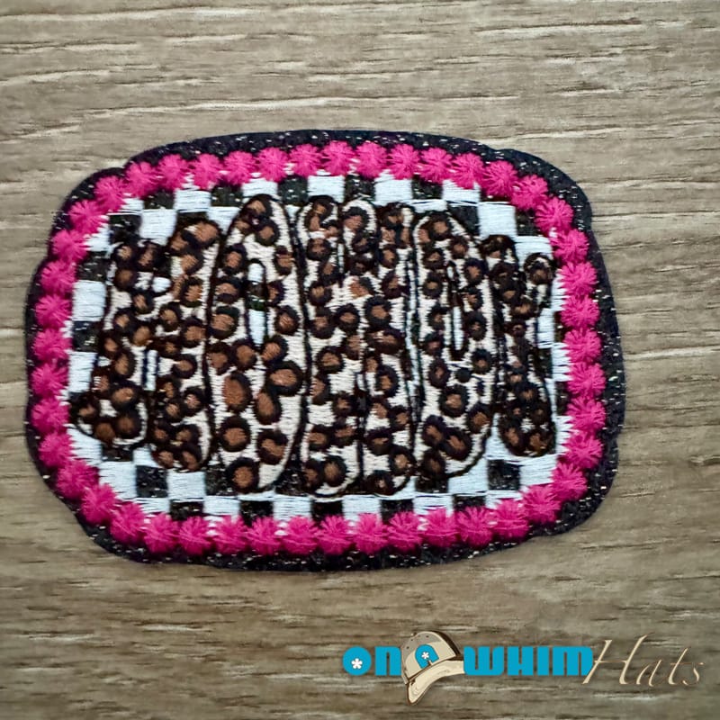 On A Whim Hats Checkered Howdy Iron-On Patch