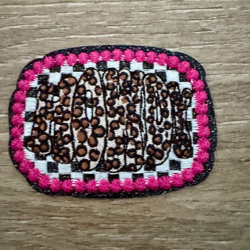On A Whim Hats Checkered Howdy Iron-On Patch