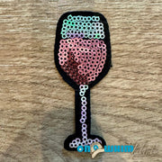 On A Whim Hats Cheers Sequin Iron-On Patch