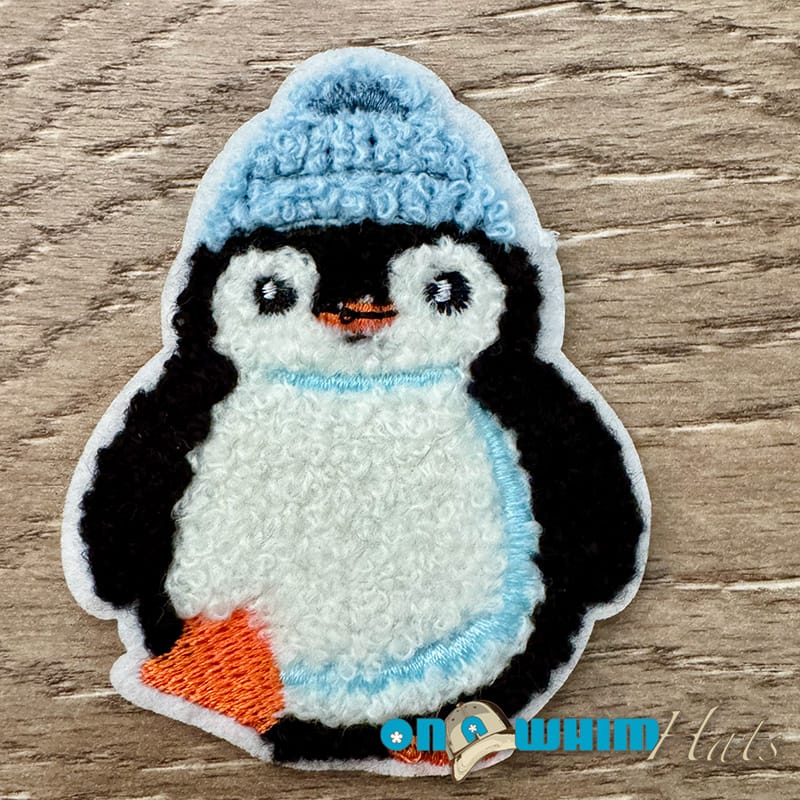 On A Whim Hats Chenille Penguin Iron-On Patch
