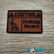 On A Whim Hats Choking Hazard Iron-On Patch