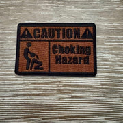 On A Whim Hats Choking Hazard Iron-On Patch
