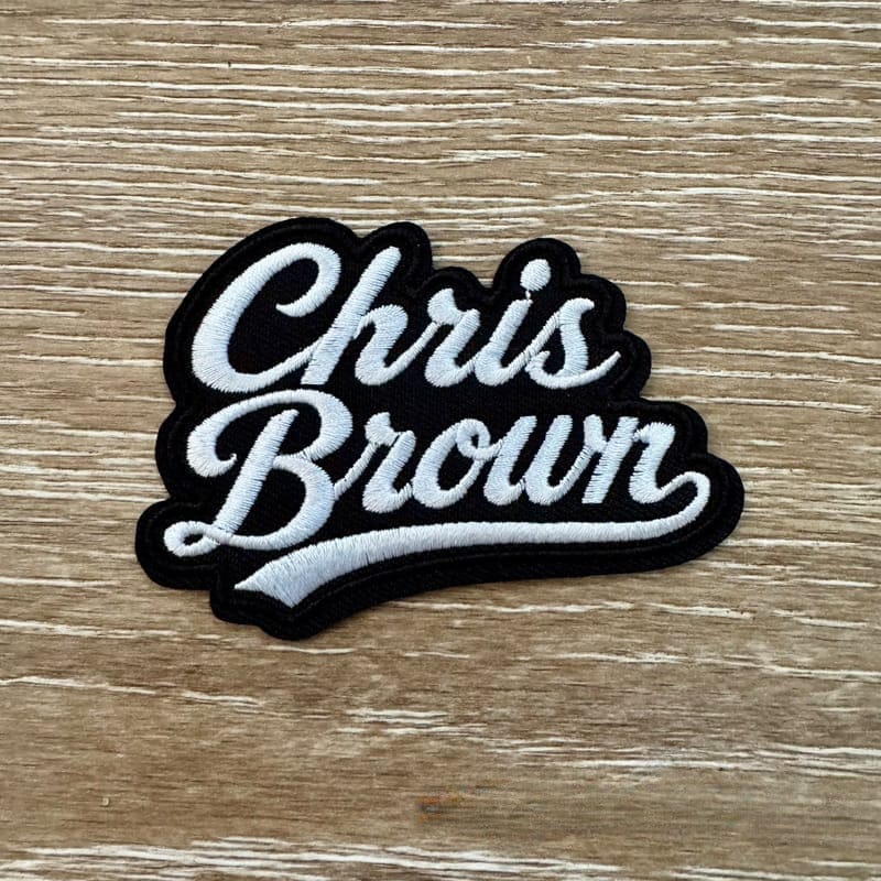 On A Whim Hats Chris Brown Iron-On Patch