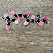 On A Whim Hats Christmas Lights Iron-On Patch